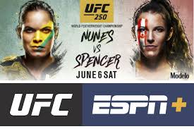 Felicia spencer of canada prepares to fight cris cyborg of brazil in their featherweight bout during the ufc 240 event at rogers place on july 27, 2019 in edmonton, alberta, canada. Ufc 250 Date Time Location Nunes Vs Spencer Fight