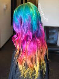 Rainbow Hair Rainbow Hair Long Hair Styles Hair