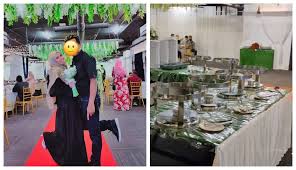 Korban terpaksa menggunakan dekorasi bekas acara pernikahan sebelumnya. Malaysian Bride Faces Legal Threat After Complaint About Starving Wedding Guests Coconuts Kl