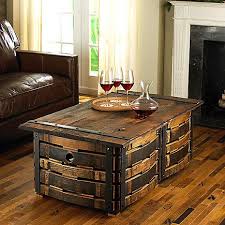 Hand Crafted Wine Barrel Stave Coffee Table Meubles En Tonneau Mobilier De Salon Table Basse