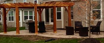 Custom Radial Pergola Two Color Concrete Saber Cart Grill Family Leisure Pergola Backyard Design Family Leisure