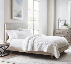 This 'ible has tons of views and comments, many asking for dimensions for other mattress sizes. Cayman Platform Bed Headboard Pottery Barn