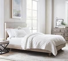 Headboard brackets make it easy to securely anchor any headboard to your bed frame. Cayman Platform Bed Headboard Pottery Barn