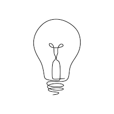Pin By Mara Glorioso On Destacadas Simple Line Drawings Light Bulb Symbol Line Art Vector