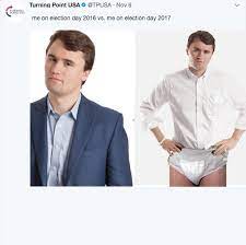 Charlie kirk met foster friess, a businessman and prominent republican donor, at the 2012 republican national convention. Respectable Lawyer On Twitter Of If Charlie Kirk S Diaper Enthusiasm Has You Feeling Extra Generous Here Is Their Amazon Wish List For Hdap Https T Co Wsdlryzz8d