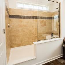Walk In Showers No Doors With Glass Wall And Tile For Bathroom Wall Plus White Flooring For Showers Without Doors Master Bathroom Shower Doorless Shower Design