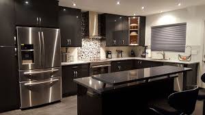 beautiful black kitchen cabinets