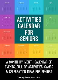 Activities Calendar For Activity Coordinators Working In Senior Care Activities For Dementia Patients Senior Living Activities Nursing Home Activities