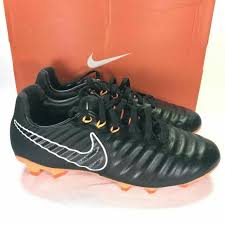 Nike Tiempo Jr Legend 7 Elite Fg Soccer Cleats Black Orange Ah7258 080 Size 5y For Sale Online Ebay