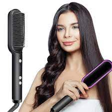 Buy Electric hair brush 2 in 1 (straightener and curler) at affordable  prices — free shipping, real reviews with photos — Joom
