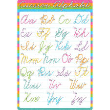This gives you a chance to use cursive fonts to. Smart Poly Chart Cursive Alphabet 13 X 19 Ash91076 Ashley Productions Language Arts