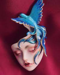 这个景泰蓝的创意真的太棒了感谢返图photos from those who bought my previous bjd mask guasu 寡宿 with 旧时花隐 w photos and make up