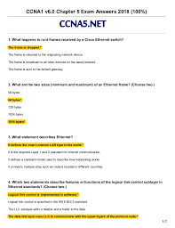Ccna 1 V6 0 Chapter 5 Exam Answers 2018