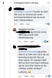 Jeg blir ikke forbauset om det viser seg at listhaug har et alter til ayn rand i sitt hjem. Abubakar Hussain I Strupen Pa Sylvi Listhaugs Facebook Folgere Far Sjokk Vg