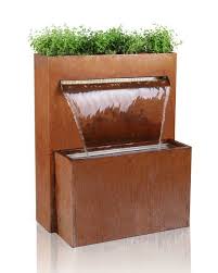 Bepflanzbarer Wasserfall Brunnen Cortenstahl Led Beleuchtung Kugel Garten Zier In Garten Terrasse Dekoration Sonstig Wasserfall Brunnen Cortenstahl Brunnen