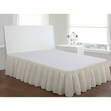 The neilsville queen panel bed is sure to impress with platform styling and a rich brown finish over replicated pine grain texture. Ruffled Poplin Collection With Bed Skirts And Shams Sold Separately Walmart Com Walmart Com