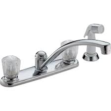 We did not find results for: Delta Classic 2 Handle Standard Kitchen Faucet With Side Sprayer And Knob In Chrome 2402lf The Home Depot