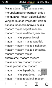 Sebutkan Macam Macam Majas Beserta Definisinya Brainly Co Id