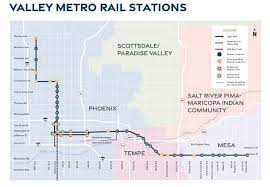 Valley Metro Light Rail Map Downtown Transportation In Phoenix | Valley Metro Rail