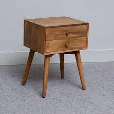 Mid century one drawer wood side table. Mid Century Side Table Nadeau Charleston