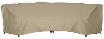 Sunpatio Outdoor Xl Crescent Curved Sofa Cover 190 L 128 L X 36 W X 39 H Lightweight Water Resist Resin Patio Furniture Patio Furniture Teak Patio Furniture