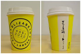 Our Fabulous Biocups Have Arrived At Elizabeth Cafe Larder Stop In And Grab A Takeaway Coffee Made With For You Cool Coffee Cups Cafe Cup Coffee Shop Logo