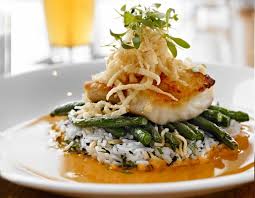Falafel, tabbouleh, beetroot hummus, chimichurri, kalamata olives, tomatoes, cucumbers, fresh greens, pickled red onions, donair sauce with your choice of the following Cactus Club Cafenew Signature Rob Feenie Dishes Food Presentation Gourmet Food Plating Lingcod Recipe