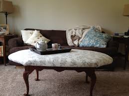 How to make a tufted coffee table ottoman. Diy Project Reupholstered Ottoman Coffee Table Steeped In Thought