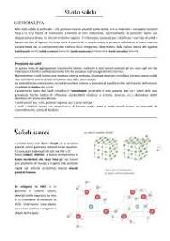 • tutte le sostanze si possono trovare allo stato solido; Chimica Lo Stato Solido Docsity