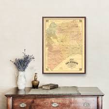 Vintage Map of San Joaquin County, California 1894 by Ted's Vintage Art