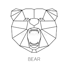 For example, a geometric celtic bear tattoo reflects your connection to nature. Geometric Bear Head Stock Vector Illustration Of Hunt 69904817