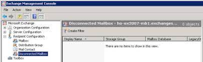 Exchange 2007/2010 Mailbox Not Appearing In Disconnected Mailboxes
