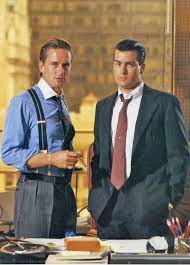 Michael Douglas Charlie Sheen Wall Street Charlie Sheen Street Hairstyle