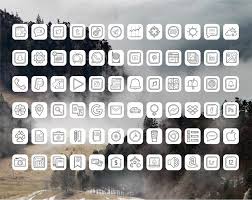 72 App Icons Iphone Ios 14 Black And White Customisable Apple Homescreen Tutorial In 2020 Iphone App Design App Icon Ios Icon