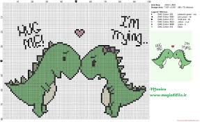 Pattern for cross stitch in pdf and css for cross stitch saga size 124х123 stitches; 2 Lovely Dinosaurs Cross Stitch Pattern Free Cross Stitch Patterns Simple Unique Alphabets Baby