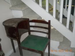 Phone Table With Attached Chair Better Know As The Gossip Chair 1950 S Antique Chair Telephone Table Set In Distre Telephone Table Chairs For Sale Chair