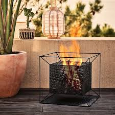Feuerkorb L 44cm X H 40cm Schwarz In 2020 Feuerkorb Korb Feuer