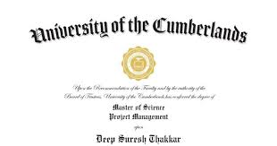 Just received my Master of Science from University of the Cumberlands