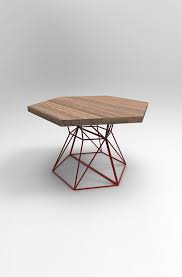 Dining Table Modern Hexagon Dining Table With Extension Top Etsy Modern Dining Table Dining Table Table
