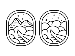 Airplane Window In 2020 Airplane Window Window Drawing Illustration