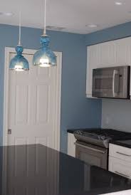 Remodelaholic Bright And Blue And Beautiful Kitchen Remodel Blue Kitchen Walls Beautiful Kitchens White Kitchen Paint