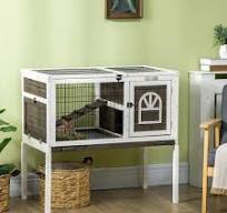 Factory Double 2 Layer Wooden Rabbit Hutch House Bunny Cage for Sale