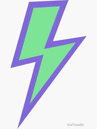 Mint Green Lightning Bolt With Purple Outline Sticker By Onethreesix Redbubble Lightning Bolt Mint Green Lightning