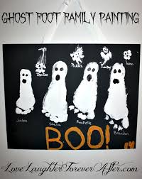Maybe you would like to learn more about one of these? Easy Halloween Craft Ghost Foot Family Canvas Painting Love Laughter Foreverafter