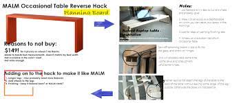 Awesome ikea over the bed table pictures gabe jenny homes. Create Your Own Malm Occasional Table Without Malm Ikea Hackers