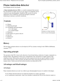 Flammable hydrocarbon samples can be measured at very low levels with our flame. Flame Ionization Detector Wikipedia The Free Encyclopedia Instrumental Analysis Energy Technology