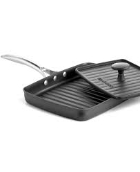 Calphalon Unison Nonstick Grill Pan And Press Cookware Kitchen Macy S Bridal And Wedding Registry Grill Pan Calphalon Unison Calphalon