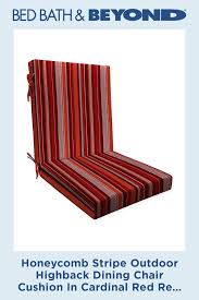 honeycomb stripe outdoor highback dining chair cushion in cardinal red red stripe high back dining chairs chair cushions dining chair cushions