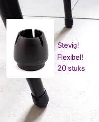 zwarte ronde stoelpoot beschermers 20 stuks beschermdoppen stoel doppen stoelpoten stoelen tafelpoten