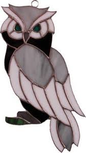 Stained Glass Owl Suncatcher Oiseaux En Vitraux Dessins De Vitraux Modeles De Vitraux